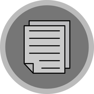 Web Kullanımı için Not Simgesi, Vektör İllüstrasyonu