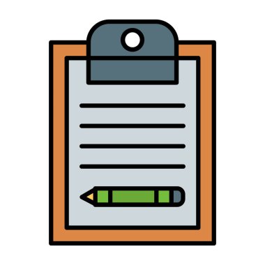 Web Kullanımı için Not Defteri Simgesi, Vektör İllüstrasyonu