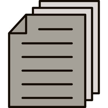 Web Kullanımı için Belge Simgesi, Vektör İllüstrasyonu