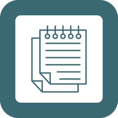 Web Kullanımı için Yapışkan Notlar Simgesi, Vektör İllüstrasyonu