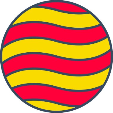 Web Kullanımı için Gezegen Simgesi, Vektör İllüstrasyonu