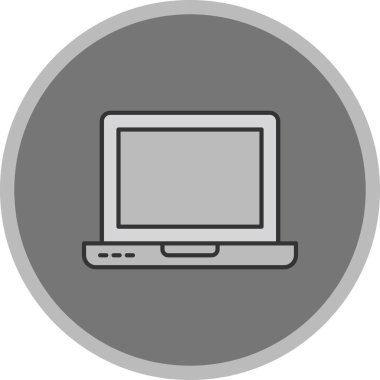 Web Kullanımı için dizüstü bilgisayar simgesi, Vektör İllüstrasyonu