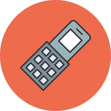 Web Kullanımı için Cep Telefonu Simgesi, Vektör İllüstrasyonu