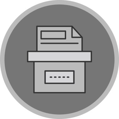 Web Kullanımı için Depolama Kutusu Simgesi, Vektör İllüstrasyonu