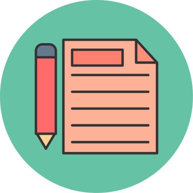 Web Kullanımı için Sözleşme Simgesi ve Vektör İllüstrasyonu