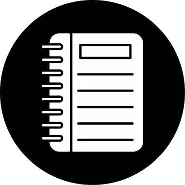 Web Kullanımı için Not Defteri Simgesi, Vektör İllüstrasyonu