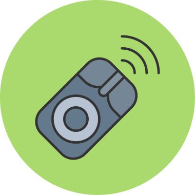 Web Kullanımı için Kablosuz Fare Simgesi, Vektör İllüstrasyonu