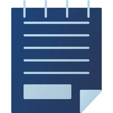 Web Kullanımı için Not Simgesi, Vektör İllüstrasyonu