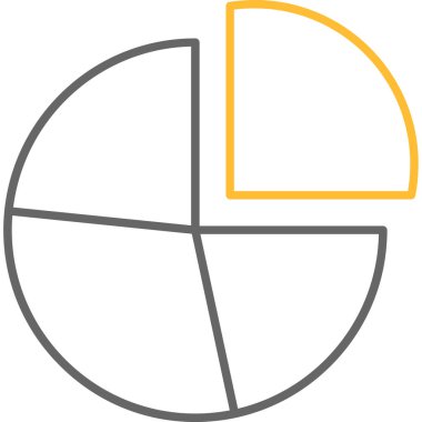 Web Kullanımı için Pasta Çizelgesi Simgesi, Vektör İllüstrasyonu