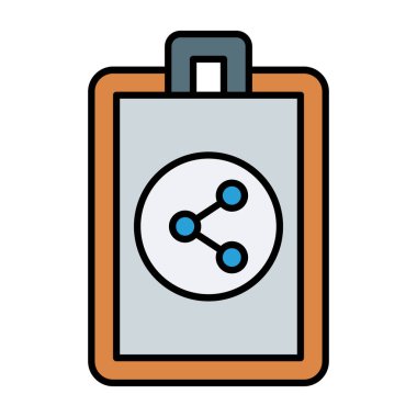 Web Kullanımı için Simge Paylaş, Vektör İllüstrasyonu