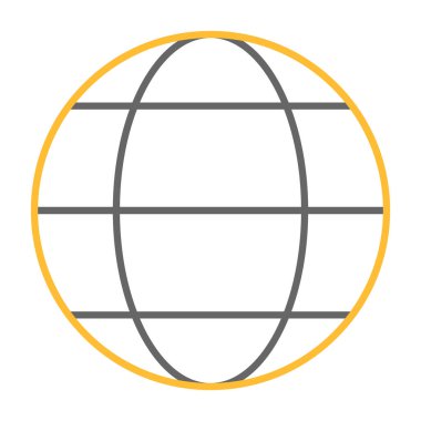 Web Kullanımı için dünya Simgesi, Vektör İllüstrasyonu