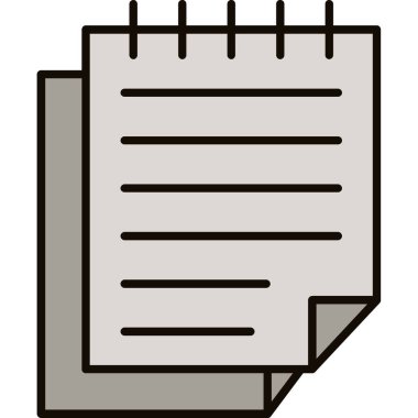 Web Kullanımı için Notlar Simgesi, Vektör İllüstrasyonu