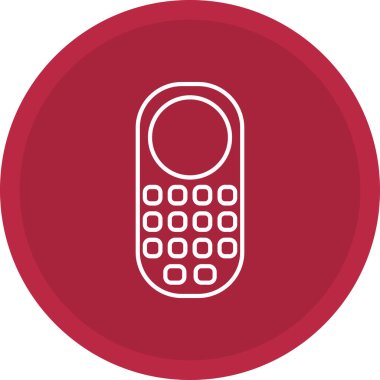 Web kullanımı için Cep Telefonu Simgesi, Vektör İllüstrasyonu