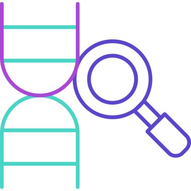 Web Kullanımı için DNA Simgesi, Vektör İllüstrasyonu