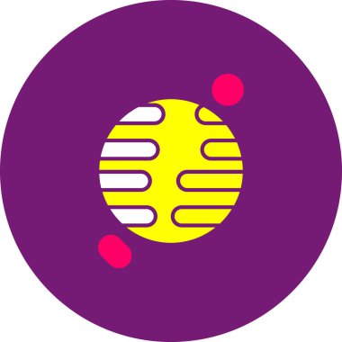 Web Kullanımı için Uranüs Simgesi, Vektör İllüstrasyonu