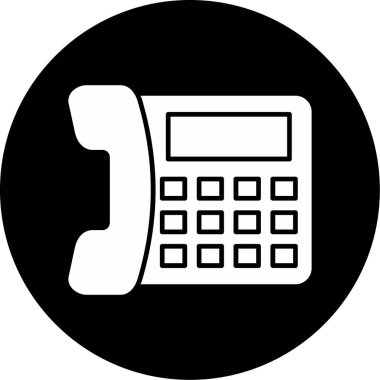 Web Kullanımı için Telefon Simgesi, Vektör İllüstrasyonu