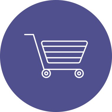 Alışveriş Arabası Simgesi, Web Kullanımı için Vektör İllüstrasyonu