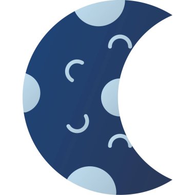 Yarım Ay Simgesi, Web Kullanımı için Vektör İllüstrasyonu