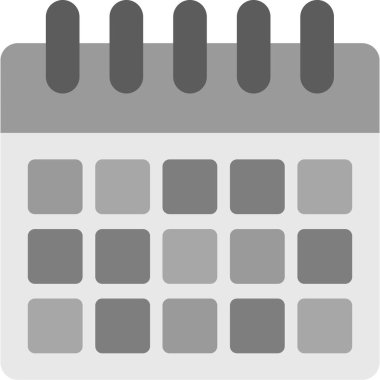 Web Kullanımı için Takvim Simgesi, Vektör İllüstrasyonu