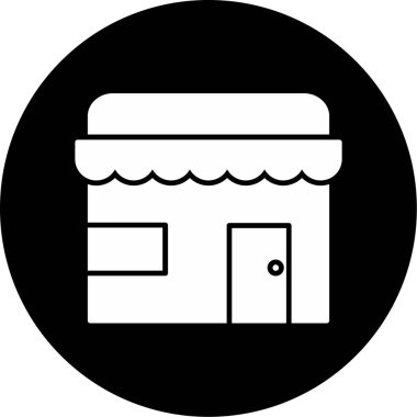 Web Kullanımı için Dükkan Simgesi, Vektör İllüstrasyonu