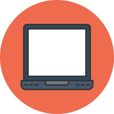 Web Kullanımı için dizüstü bilgisayar simgesi, Vektör İllüstrasyonu