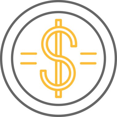 Web kullanımı için Para Birimi Simgesi, Vektör İllüstrasyonu