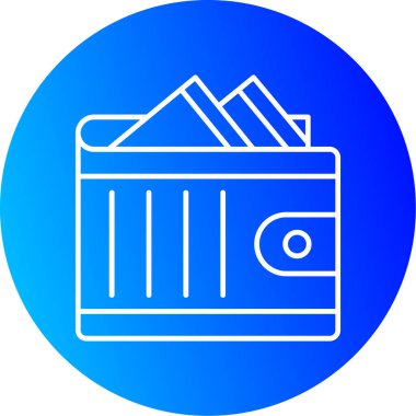 Web Kullanımı için Cüzdan Simgesi, Vektör İllüstrasyonu