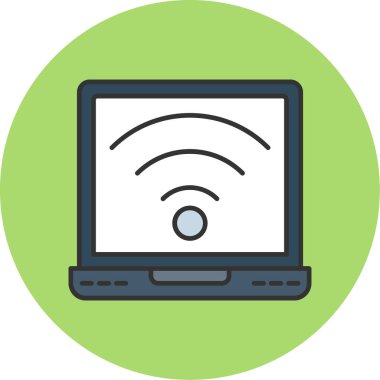 Web Kullanımı için Wifi Simgesi, Vektör İllüstrasyonu