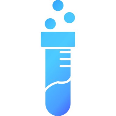 Web kullanımı için test tübü simgesi, vektör illüstrasyonu