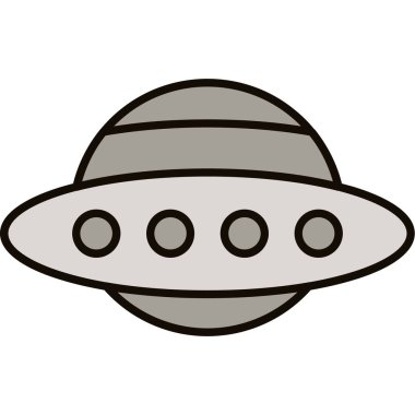 Web Kullanımı için Ufo Simgesi, Vektör İllüstrasyonu