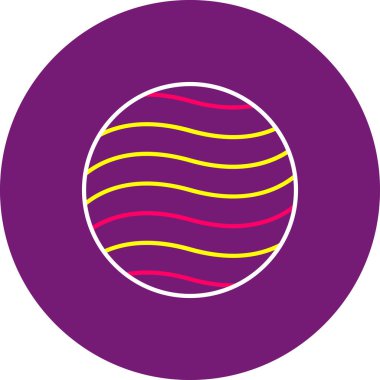 Web Kullanımı için Gezegen Simgesi, Vektör İllüstrasyonu