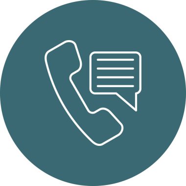 Web Kullanımı için Telefon Simgesi, Vektör İllüstrasyonu