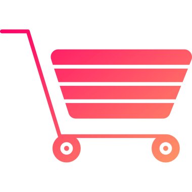 Alışveriş Arabası Simgesi, Web Kullanımı için Vektör İllüstrasyonu