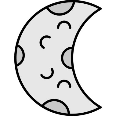 Yarım Ay Simgesi, Web Kullanımı için Vektör İllüstrasyonu