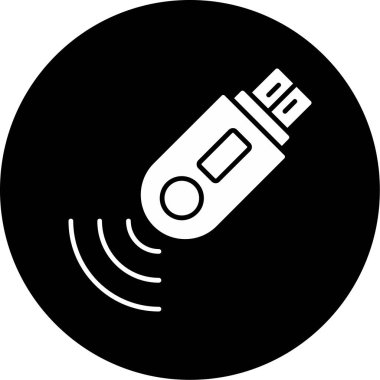 Web Kullanımı için USB Simgesi, Vektör İllüstrasyonu