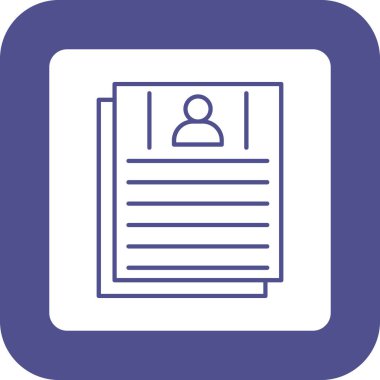 Web Kullanımı için CV Simgesi, Vektör İllüstrasyonu