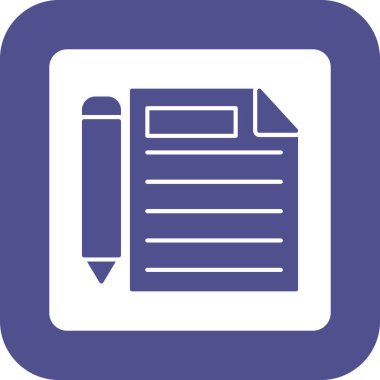 Web Kullanımı için Sözleşme Simgesi ve Vektör İllüstrasyonu