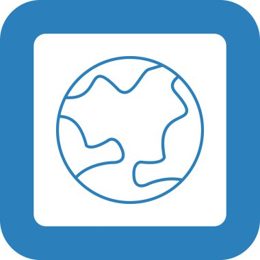 Web Kullanımı için Dünya Simgesi, Vektör İllüstrasyonu