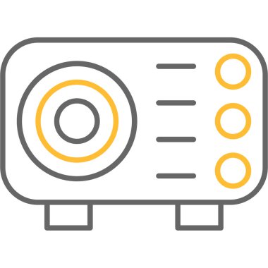 Web Kullanımı için Projektör Simgesi, Vektör İllüstrasyonu