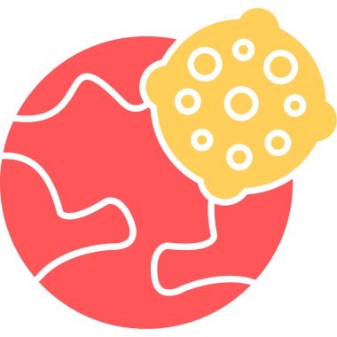 Web Kullanımı için Asteroid Simgesi, Vektör İllüstrasyonu