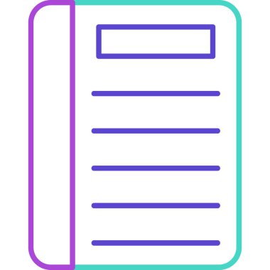 Web Kullanımı için Kitap Simgesi, Vektör İllüstrasyonu