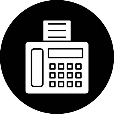 Web kullanımı için faks Simgesi, Vektör İllüstrasyonu