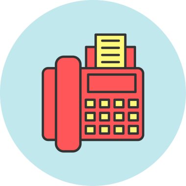 Web kullanımı için faks Simgesi, Vektör İllüstrasyonu