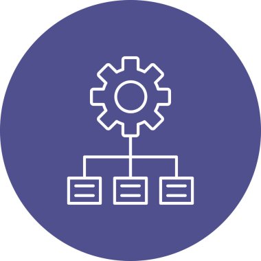 Web Kullanımı için Hiyerarşi Simgesi, Vektör İllüstrasyonu