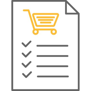 Web Kullanımı için İstek Listesi Simgesi, Vektör İllüstrasyonu