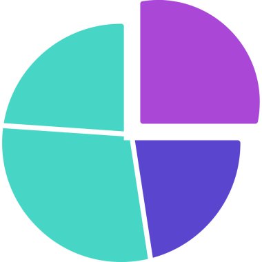 Web Kullanımı için Pasta Çizelgesi Simgesi, Vektör İllüstrasyonu