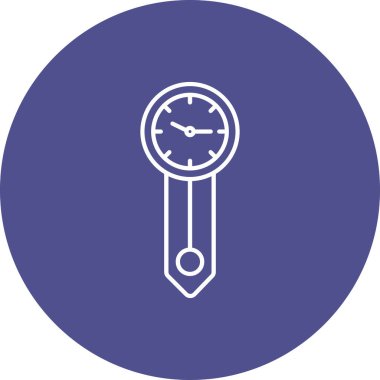 Web Kullanımı için Duvar Saati Simgesi, Vektör İllüstrasyonu