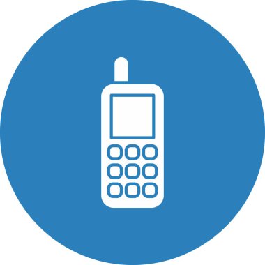 Web Kullanımı için Eski Cep Telefonu Simgesi, Vektör İllüstrasyonu