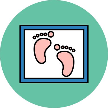 Web Kullanımı için Ayak İzi Simgesi, Vektör İllüstrasyonu