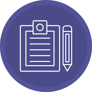 Web Kullanımı için Kontrol Listesi Simgesi, Vektör İllüstrasyonu